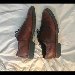 H.S. Trask men’s brown leather oxford lace up